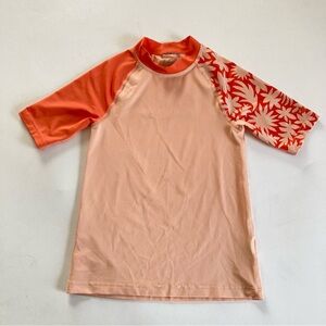 REI Co Op Floral Print Rash Guard Swim Top Girls Size 10-12